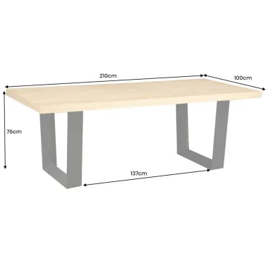 Invicta Stół do jadalni ZEUS optyka dębu 210 x 76 x 100cm / 46558