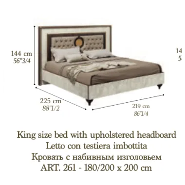 ROMANTICA Włoskie łóżko King Size tapicerowane 219 x 144 x 225cm / Adora