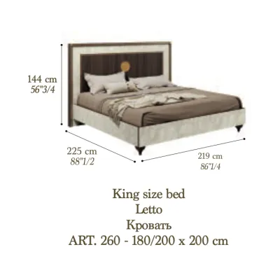 ROMANTICA Włoskie łóżko King Size 219 x 144 x 225cm / Adora