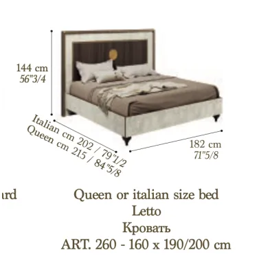 ROMANTICA Włoskie łóżko Queen Size 182 x 144 x 215cm / Adora