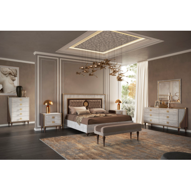 ROMANTICA Włoskie łóżko Queen Size tapicerowane 182 x 144 x 215cm / Adora