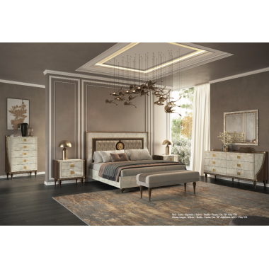 ROMANTICA Włoskie łóżko Queen Size tapicerowane 182 x 144 x 215cm / Adora