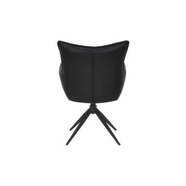 Invicta Krzesło VOGUE obrotowe 360° imitacja czarnej skóry 60cm / 47708