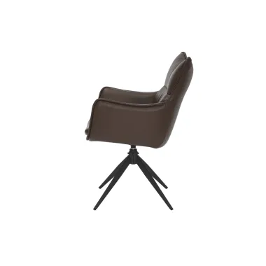 Invicta Krzesło VOGUE obrotowe 360° imitacja brązowej skóry 60cm / 47709