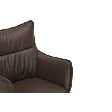 Invicta Krzesło VOGUE obrotowe 360° imitacja brązowej skóry 60cm / 47709