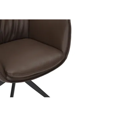 Invicta Krzesło VOGUE obrotowe 360° imitacja brązowej skóry 60cm / 47709