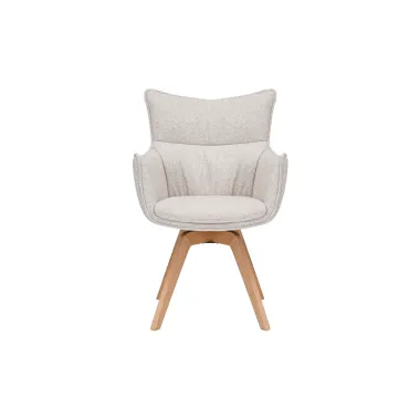 Invicta Krzesło VOGUE obrotowe 360° tkanina teksturowa beżowa 58cm / 47705