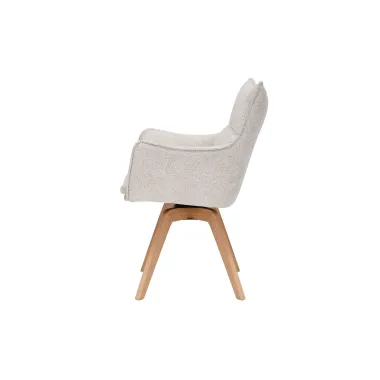 Invicta Krzesło VOGUE obrotowe 360° tkanina teksturowa beżowa 58cm / 47705