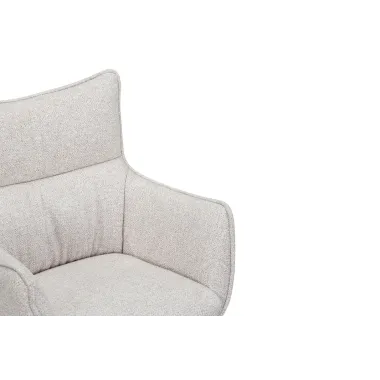 Invicta Krzesło VOGUE obrotowe 360° tkanina teksturowa beżowa 58cm / 47705