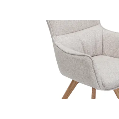 Invicta Krzesło VOGUE obrotowe 360° tkanina teksturowa beżowa 58cm / 47705