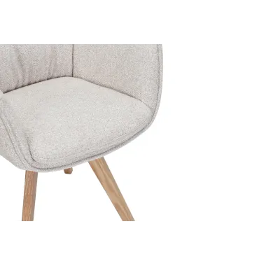 Invicta Krzesło VOGUE obrotowe 360° tkanina teksturowa beżowa 58cm / 47705