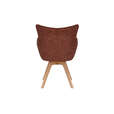 Invicta Krzesło VOGUE obrotowe 360° tkanina teksturowa rdzawy brąz 58cm / 47706