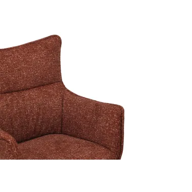 Invicta Krzesło VOGUE obrotowe 360° tkanina teksturowa rdzawy brąz 58cm / 47706