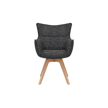 Invicta Krzesło VOGUE obrotowe 360° tkanina teksturowa antracyt 60cm / 47707