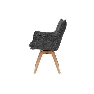 Invicta Krzesło VOGUE obrotowe 360° tkanina teksturowa antracyt 60cm / 47707