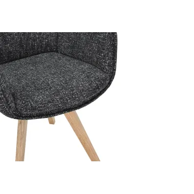 Invicta Krzesło VOGUE obrotowe 360° tkanina teksturowa antracyt 60cm / 47707