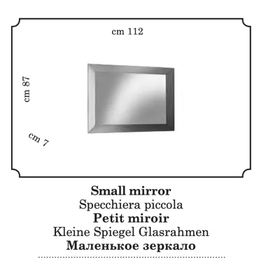 LINEA Włoskie lustro do salonu S szklana rama 112 x 87 x 7cm / Adora