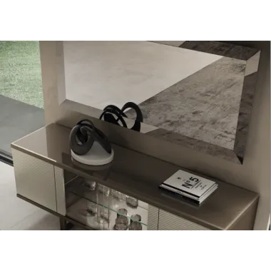 LINEA Włoskie lustro do salonu L szklana rama 187 x 87 x 7cm / Adora