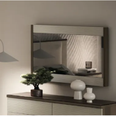 LINEA Włoskie lustro do salonu M szklana rama 135 x 87 x 7cm / Adora