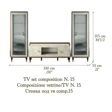 ROMANTICA Włoski Zestaw TV 330 X 215 X 53cm / Adora