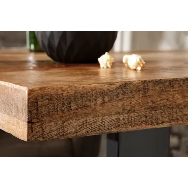 Invicta Stół barowy Iron Craft 120cm naturalne mango / 38668