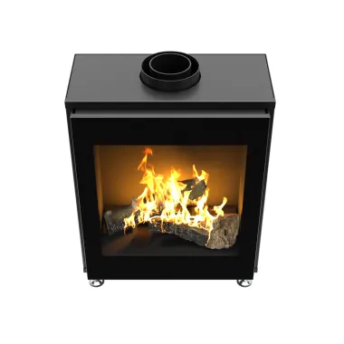 Kominek gazowy jednostronny wolnostojący 40 x 39cm