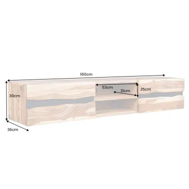 Invicta AMAZONAS Szafka TV wisząca sheesham 160cm / 43707
