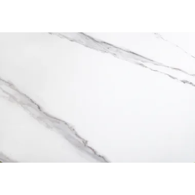 Invicta Stolik kawowy DANCING RINGS 80-135cm biały marmur chromowana rama / 46318