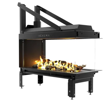 CALMA 120TU Kominek gazowy trójstronny 120 x 50cm