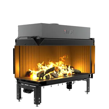 CALMA 120L Kominek gazowy dwustronny 120 x 50cm