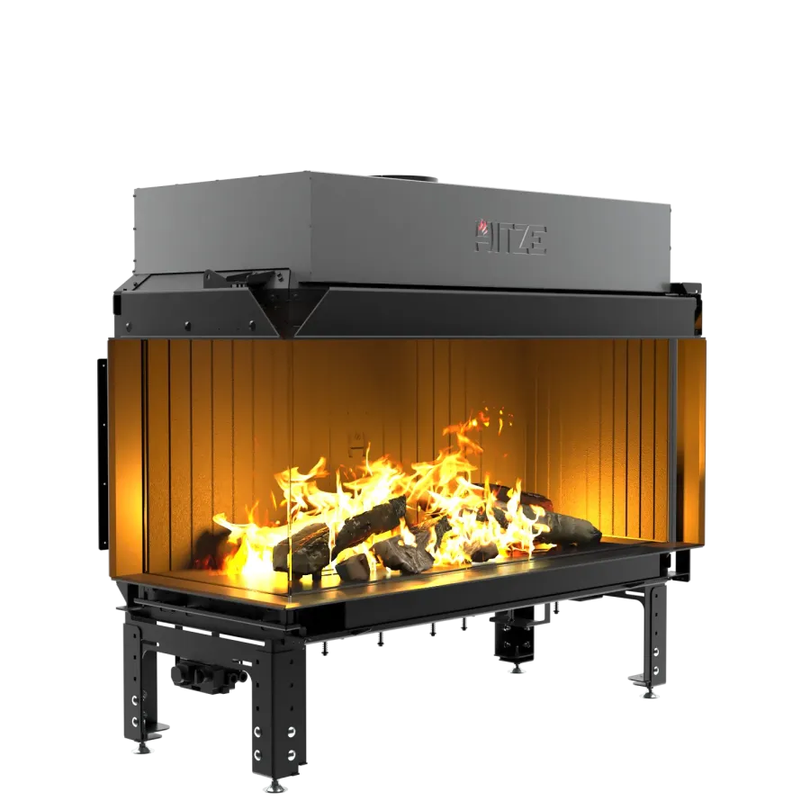 CALMA 120L Kominek gazowy dwustronny 120 x 50cm