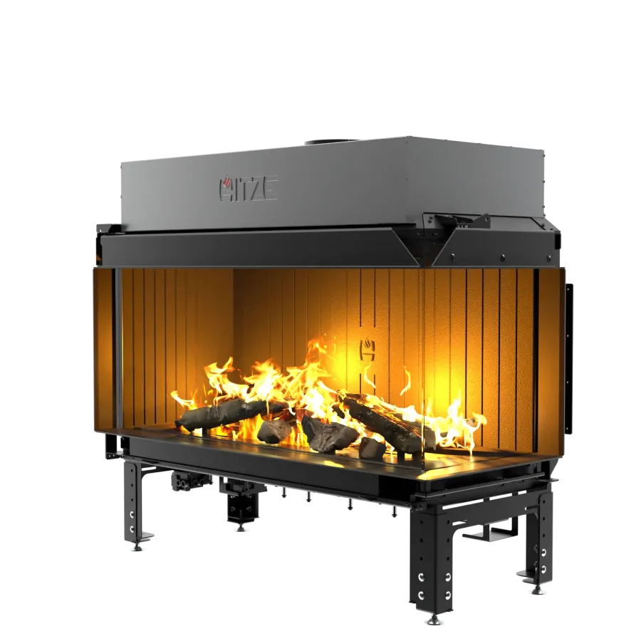 CALMA 120R Kominek gazowy dwustronny 120 x 50cm