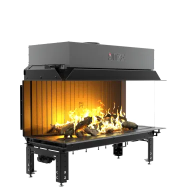 CALMA 120TC Kominek gazowy trójstronny 120 x 50cm