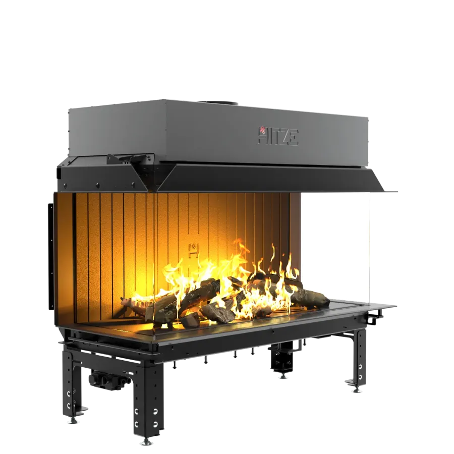 CALMA 120TC Kominek gazowy trójstronny 120 x 50cm