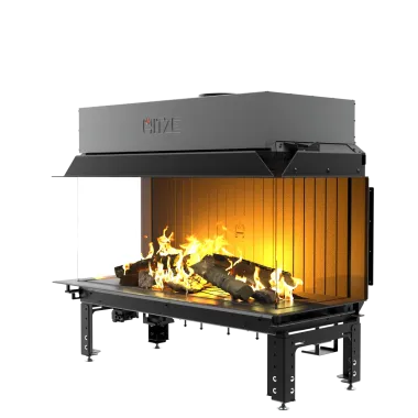 CALMA 120TC Kominek gazowy trójstronny 120 x 50cm