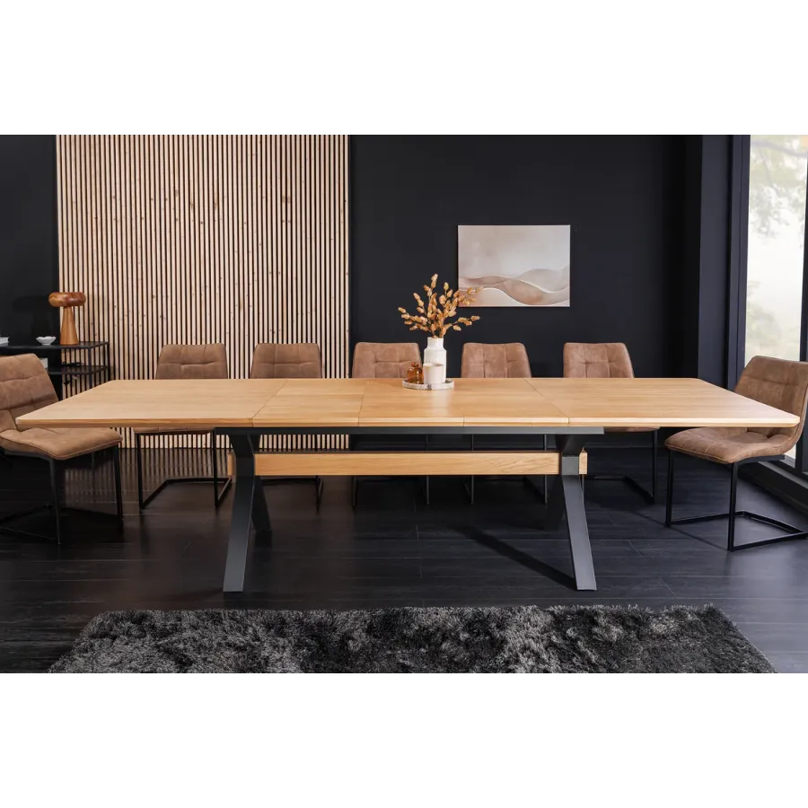 Invicta Stół rozkładany GIANT fornir z drewna dębowego 180 - 300cm / 46563