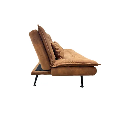 Invicta Sofa rozkładana JAZZ 3-osobowa mikrofibra brązowa 195cm / 47525