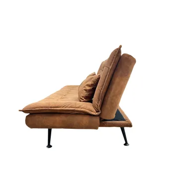 Invicta Sofa rozkładana JAZZ 3-osobowa mikrofibra brązowa 195cm / 47525