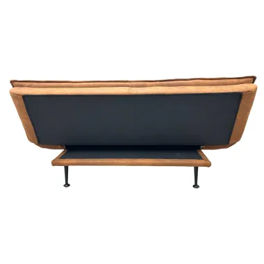 Invicta Sofa rozkładana JAZZ 3-osobowa mikrofibra brązowa 195cm / 47525