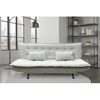 Invicta Sofa rozkładana JAZZ 3-osobowa beżowy sztruks 195cm / 47521