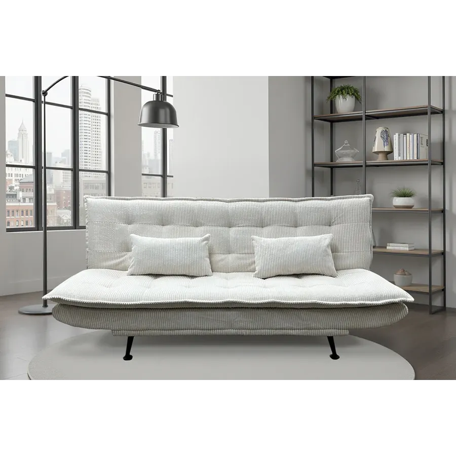 Invicta Sofa rozkładana JAZZ 3-osobowa beżowy sztruks 195cm / 47521