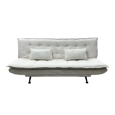Invicta Sofa rozkładana JAZZ 3-osobowa beżowy sztruks 195cm / 47521