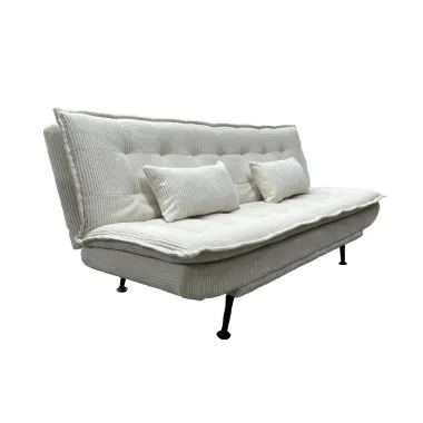 Invicta Sofa rozkładana JAZZ 3-osobowa beżowy sztruks 195cm / 47521