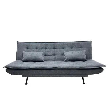 Invicta Sofa rozkładana JAZZ 3-osobowa tkanina szara 195cm / 47529