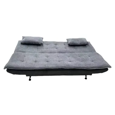 Invicta Sofa rozkładana JAZZ 3-osobowa tkanina szara 195cm / 47529