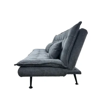 Invicta Sofa rozkładana JAZZ 3-osobowa tkanina szara 195cm / 47529