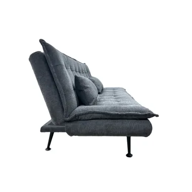 Invicta Sofa rozkładana JAZZ 3-osobowa tkanina szara 195cm / 47529