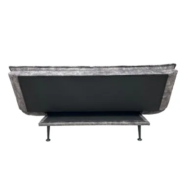 Invicta Sofa rozkładana JAZZ 3-osobowa szary aksamit 195cm / 47528