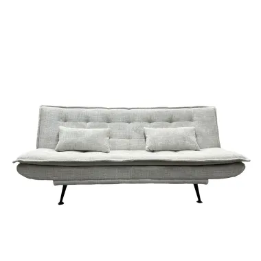 Invicta Sofa rozkładana JAZZ 3-osobowa tkanina szenilowa szampański beż 195cm / 47527