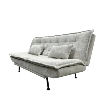 Invicta Sofa rozkładana JAZZ 3-osobowa tkanina szenilowa szampański beż 195cm / 47527